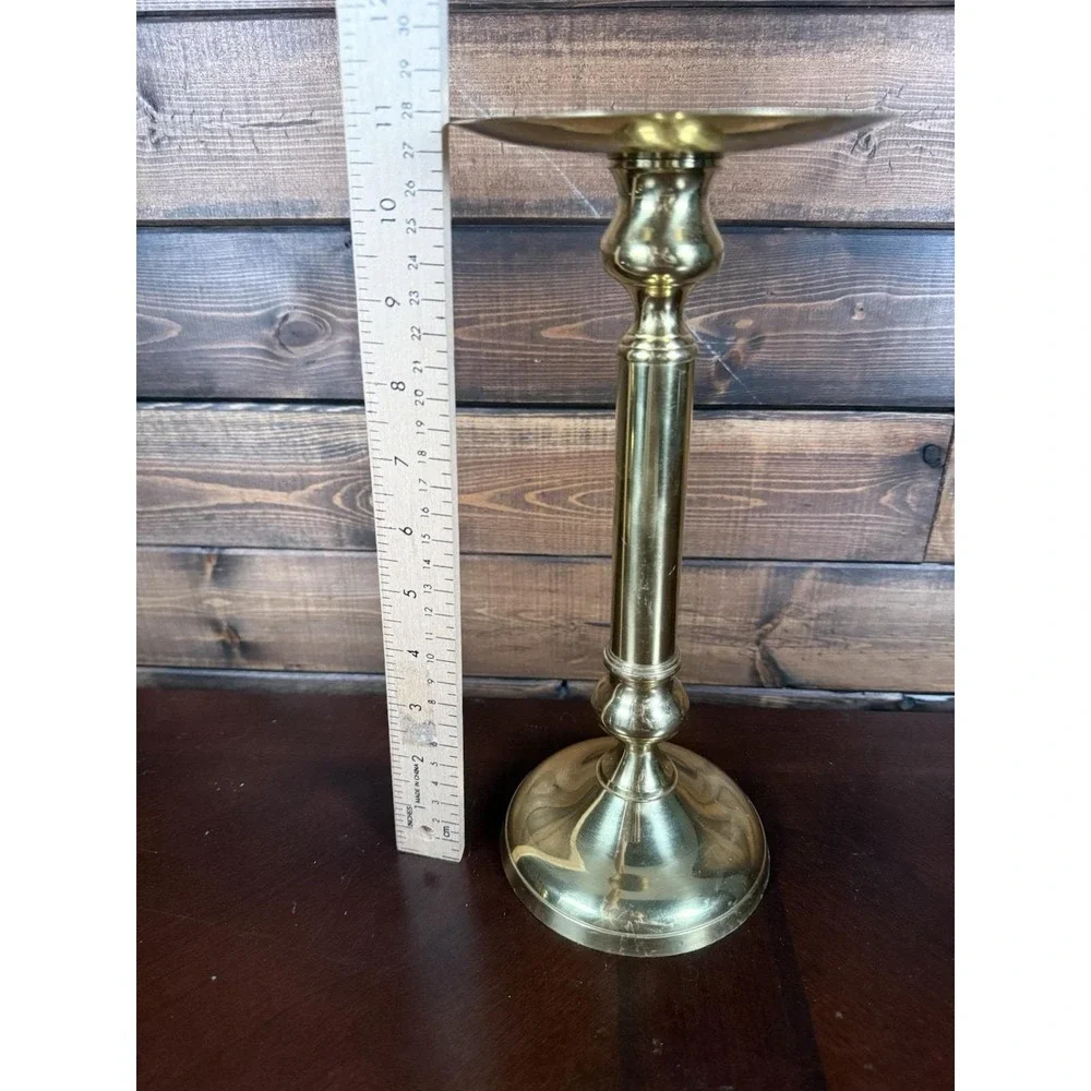 Pair Of Vintage Brass Classic Candlestick Holders, 11